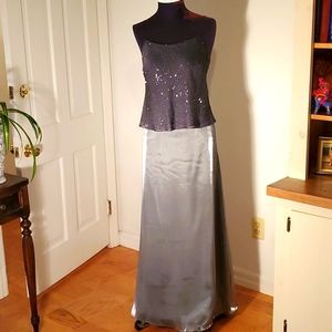 Ann Taylor 2pc silver formal wear